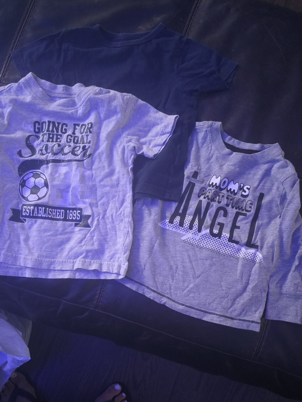 Old Navy Kids Short-Sleeve Tee Set - Navy & Light Gray Graphic Shirts